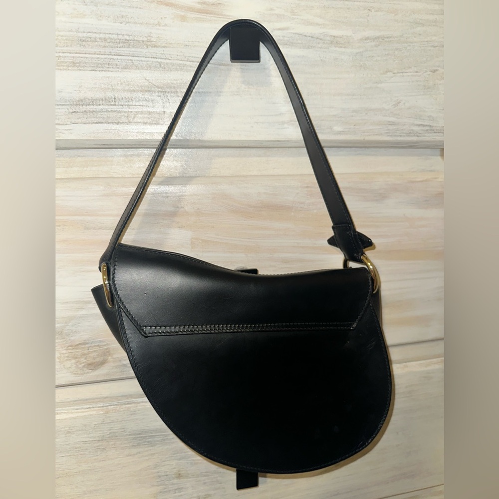 Boldrini selleria -Black Sveva Italian leather saddle bag - Picture 3 of 6